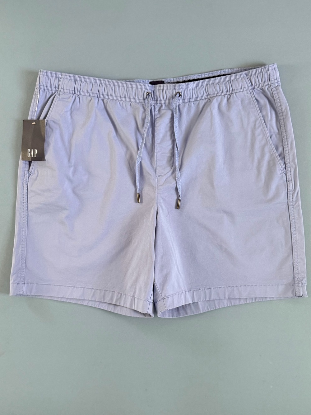 NWT GAP Pull On 7” Inseam Stretch Twill Blue Mens Shorts